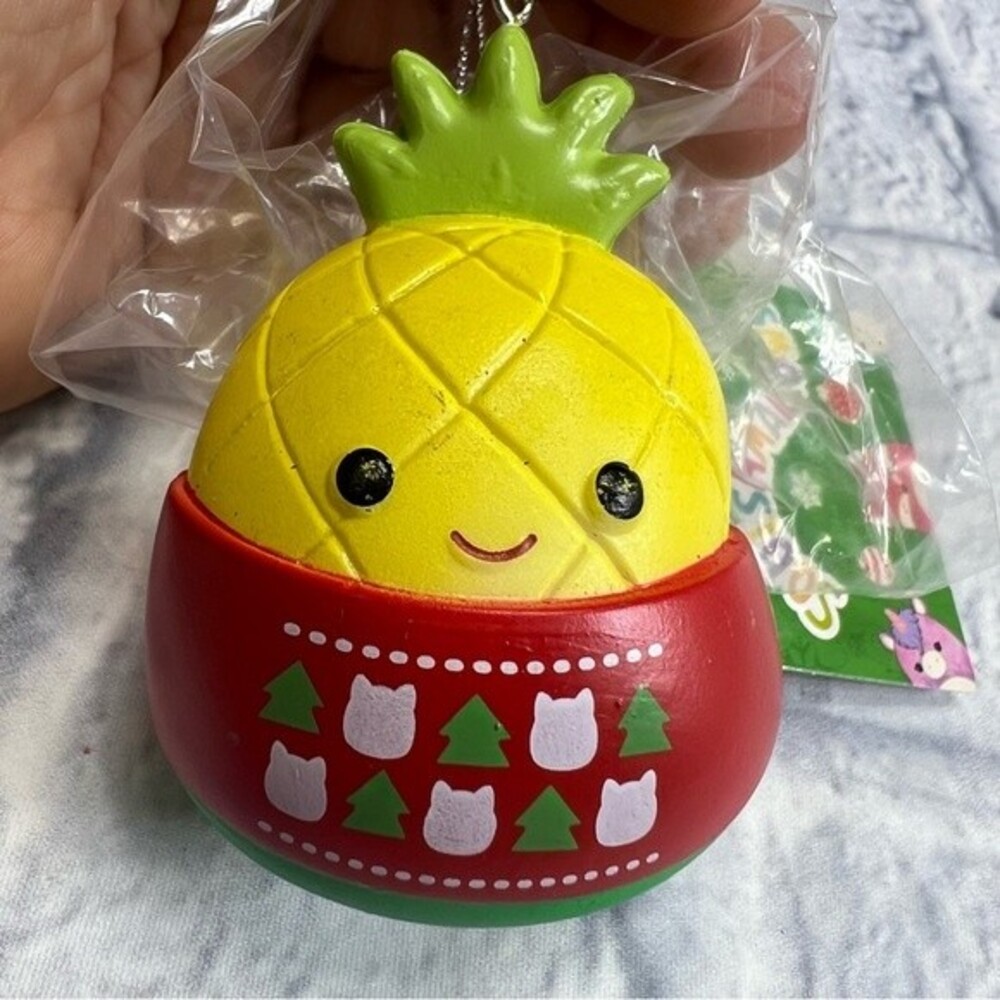Limited edition squishmallow Christmas ornament. Kurt Adler ornament pineapple